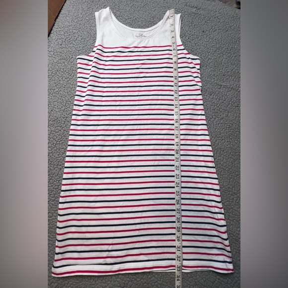 Vineyard Vines Nantucket Stripped Sleeveless Dress White &red Girls Size XL 16 - Picture 4 of 9